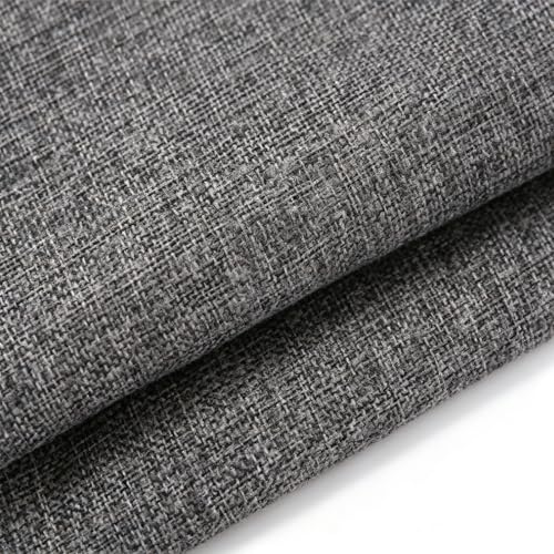 Leinenstoff Meterware 250 × 148 cm,Polsterstoff Möbelstoff mit Leinenoptik, Robuster Dekostoff Strukturstoff Leinwand Stoff für Sofa Stuhl Vorhang Kissen Tischdecke DIY (Dunkelgrau)