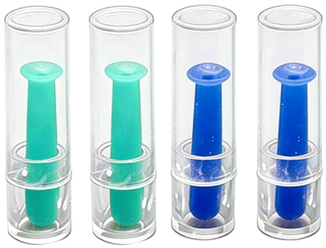 MKEAWWU 4 Unidades Lentillas Diarias, Ventosas Para Quitar Lentes De Contacto, 2 Verdes Y 2 Azules, Tamaño 2.8 Cm, Solo Para Lentes Duras