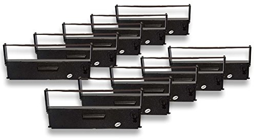 vhbw 10x Farbband Schriftband kompatibel mit Epson IT-U 375, ERC 31, IT-U 925, 930, M 26 SA, IT-U 950 Nadeldrucker, Bondrucker - Schwarz