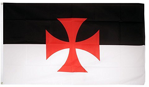 Flaggenfritze Fahne/Flagge Tempelritter + gratis Sticker