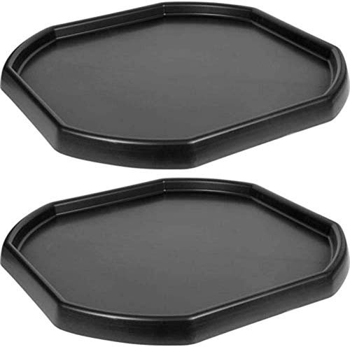 KetoPlastics Pack Of 2 Large Black Plastic Builders Building Material Mixing Tray Spot for Cement Mortar Sand Plastering Time MIXING TRAY