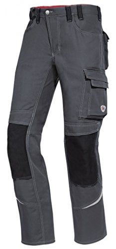 BP Comfort Plus 1803-720-5332 Arbeitshose - Gummizug im Rücken - Bundfalten - Normale Passform - Größe: 44n - Farbe: dunkelgrau/schwarz