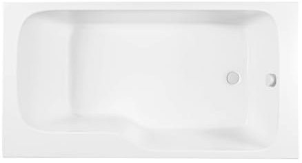 Jacob Delafon - Baignoire Bain-Douche Malice + Vidage - 170x90cm Version Droite - Pieds QuickClip - Antibactérien - Fabrication Française - Blanc - E6D145R-00