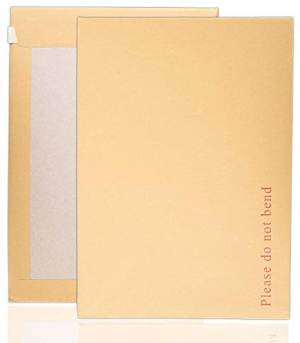 ARPAN A4 Board Backed Envelopes 324mm x 229mm - Do Not Bend Document Envelopes A4 with Hard Backing, Strong Manilla A4 Hardback Envelopes, Self-Seal Strip, Professional Postage Packaging (Pack of 50)