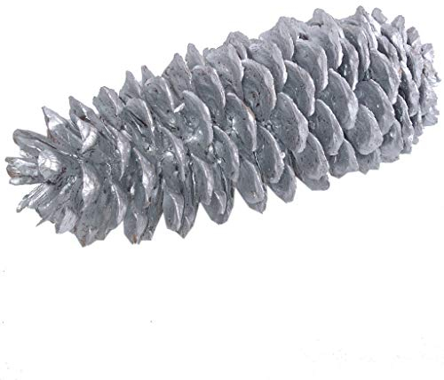 Tannenzapfen - Riesenzapfen - Weihnachstsdekoration - Metallic Silber - ca. 28 cm Höhe - VE = 1 Stück - 30002