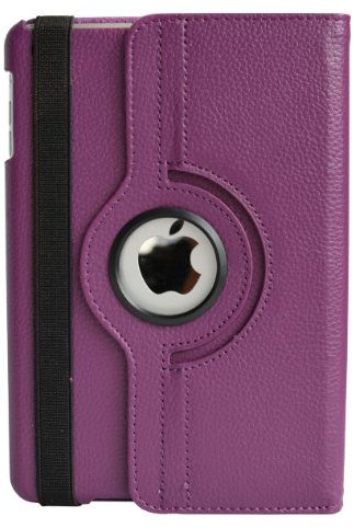 flyorigin Housse Etui Smart Cover pour Tablette iPad Mini 3/2 /1,en PU Cuir,Fait automatiquement Passer en Mode Veille et Sortir du Mode Veille Votre,Rotatif 360 Degre+Stylet Gratuit