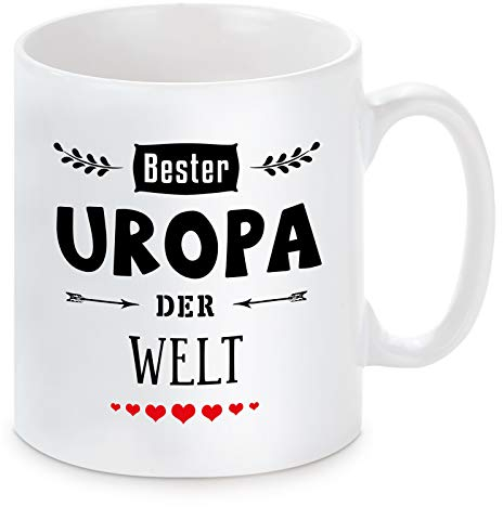 Herzbotschaft Tasse mit Motiv - Beste(r) der Welt - Uropa