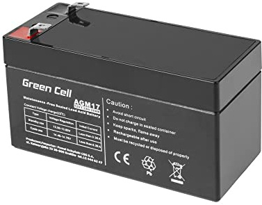 Green Cell 12 V 1.2 Ah (4.6 mm) 1200 mAh VRLA AGM Battery
