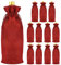 G2PLUS 12 Pezzi Sacchetti per Vino in iuta Vino Sacchetto Regalo con Coulisse Sacchetti di Bottiglie 16 x 36 cm per Festa di Degustazione di vini Nozze Compleanno Natale