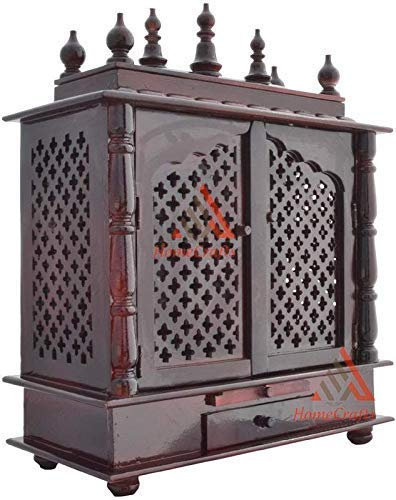 Riesiger Korb 5133 – Holztempel, Pooja Mandir für Zuhause (groß) 61 x 30 x 76 cm (B x T x H), DM3