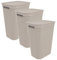 Rotho Brisen 3er-Set Wäschesammler 50l mit Deckel, Kunststoff, beige