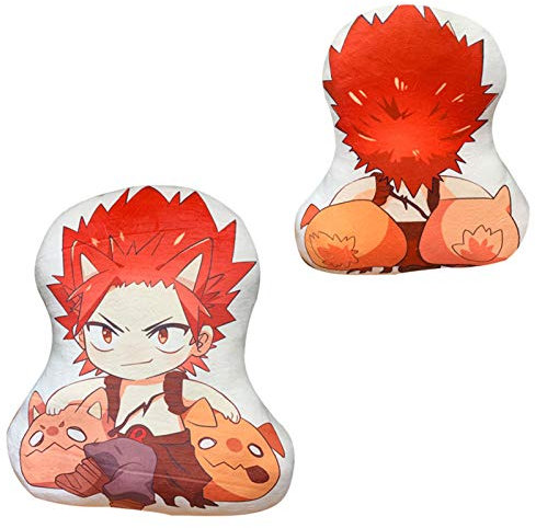 Zhongkaihua My Hero Academia Plüschtier Boku No Hero Academia Hold Plüschpuppe Spielzeug Kissen Niedlich Kirishima Eijiro Plüschpuppe Spielzeug Kissen Anime Figur Puppen Niedlich Stofftier für Kinder