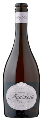 Angioletti Rosé Italian Cider (4% ABV) - 6x500ml Case | Crisp, Medium-Dry Rosé Apple Cider | Gluten-Free & Vegan-Friendly