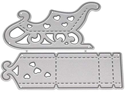 FOLODA Stanzformen, Weihnachten Schlitten Metall Stanzformen Schablone DIY Scrapbooking Album Stempel Papier Karte Prägung Handwerk Dekor