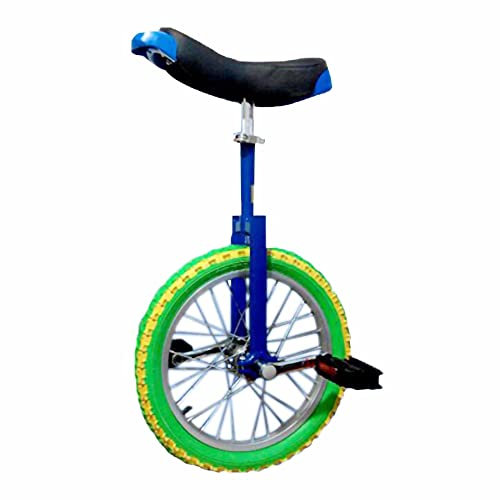 HXFENA Kinder Einrad,Doppelwandige Aluminiumlegierung Felge Einrad Balance Balance Bike Wettkampfakrobatik ÜBung,Geeignete HöHe 115-155CM / 16 Inches/Blue
