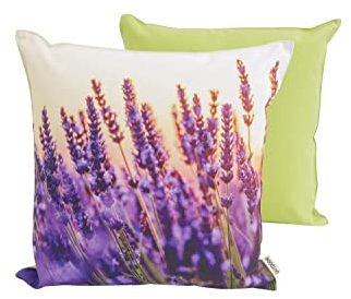 CB Home & Style Outdoor Garten Kissen Wasserabweisend Wasserfest 45 x 45 cm mit Füllung (Lavendel3)