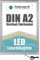 DisplayLager - LED Plakatrahmen DIN A2, Silber, 25mm Aluminium Profil, inkl. entspiegelter Schutzscheibe