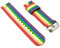System-S Cinturino 20mm in nylon per Samsung Galaxy Watch 4 Smartwatch arcobaleno, Multicolore (arcobaleno), Eine Grösse, Classico
