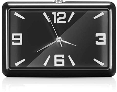 Auto-Armaturenbrett-Digitaluhr, Auto-Uhr, Mini-Autos, Interner Stick auf Digitaluhr, Auto-Ornament, Autozubehör, Geschenke (Schwarz) Auto-Innenraum