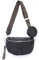irisaa Umhängetasche Damen Crossbody Bag, 3 in 1 Schultertasche, Bauchtasche mit Reißverschluss und Verstellbarem breitem Gurt, Männer Frauen, DKB Farbe:Schwarz, ZL53096_01_BK_afn, Einheitsgröße