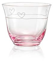 Windlicht Kerzenhalter Diamond Heart Kristallglas Herz Gravur in Rose 180 ml 1Stk.
