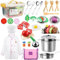 EFO SHM Kinderküche Zubehör Holz Spielküche Kinderspielzeug Simulation Lebensmittel Spielzeug Edelstahl Topf Kochschürze Set Spielküche Zubehör Cosplay Spielzeug Kleine Geschenke für Kinder ab 3 Jahre