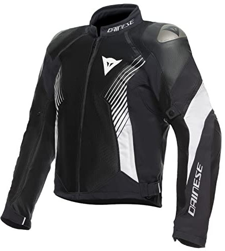 Dainese Super Rider 2 Absoluteshell Motorrad Textiljacke (Black/White,46)