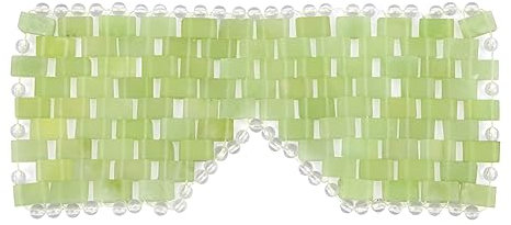 Jade Eye Mask 100% Natural Real Gemstone Jade Stone Reusable Eye Mask for Facial Relive Eliminate Puffiness