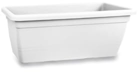 Generico FIORIERA ANTHEA VASO DA FIORI RETTANGOLARE CASSETTA PER FIORI VARIE MISURE E COLORI (100X45X40H, BIANCA)