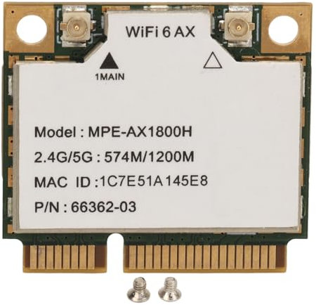 Vikye WiFi 6-Karte, AX1800H Dualband5.2 -PCIE-Schnittstelle WLAN-Adapter für10/11 mit 2,4 GHz/5 GHz Dualband-Netzwerk, Maximale Geschwindigkeit Bis zu 1200 Mbit/s
