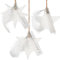 Porzellansterne Merry Xmas, Frohe Weihnachten & Wünsch dir was, Baumschmuck im 3er Set in weiß, 8cm, stilvolle Sternanhänger als Weihnachtsbaumdeko, Weihnachtsbaumschmuck, Design Made in Germany