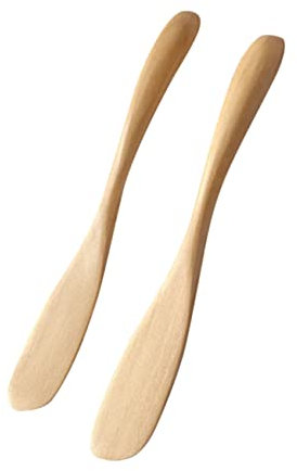 ABOOFAN 4 Stück Streuer Spreizmesser Holzbutter Kochen bilden Butter-Dip-Verteiler Butterreibe Marmelade spachtel Sahnemesser Buttermesser aus Holz Käse Gebäck Gelee Schaber Spatel