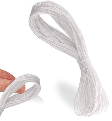 20 M x 2.5 MM Picture Frame Hanging String, Braided Rope, White Strong Rope, Nylon Cord, Multifunction Rope for Hanging Pictures, Mirrors, Paintings, Frame, Decorations & Craft Projects