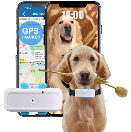 Winnes GPS-Tracker für Hunde, 700 mAh, IP65, mit Sicherheitszaun, Echtzeit-Tracking, GPS-Halsband für Hunde, wasserdicht, Anti-Verlust, mit kostenloser App, 4G TK911pro