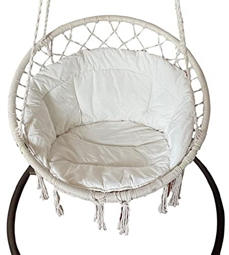 Generic cushionSHUGa Macrame Cushion Sofa Pads with Tassels for Hanging Hammock Chair Swing Seat Pads Yoga Cushions Macrame Cushion, White