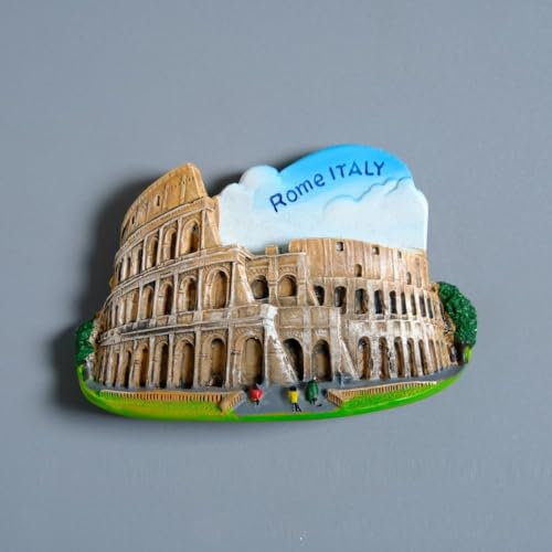 LIBERGA Imanes para Nevera De Italia Y Roma, Imanes para Nevera De Ciudades del Mundo, Divertida Decoración para Cocina Pizarra Blanca De Oficina, 2 Piezas