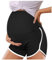 Pantaloncini Premaman Donna Estivi Leggins Premaman Donna Pantaloncini Gravidanza Sopra la Pancia Shapewear Cotone maternità Pantaloni Sottogonna Maternity Shorts Salopette Donna Estivo (Black, XL)