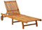 DYRJDJWIDHW Bain de Soleil Double,Chaise Longue de Jardin Pas Cher,Chaise Longue Bois d'acacia solideConvient pour Les Jardins, Les balcons, Les piscines