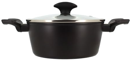 MENASTYL - Faitout first 20cm en aluminium noir induction avec couvercle - 6020646