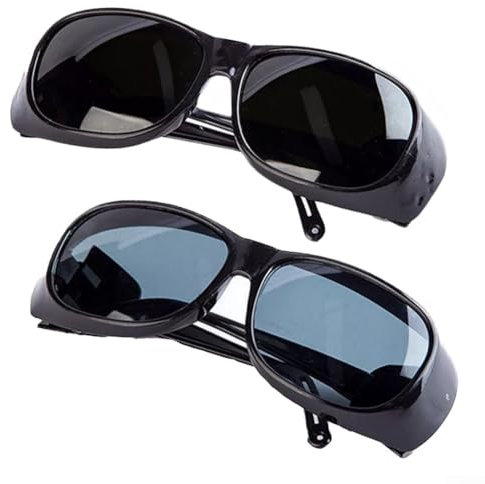 ReachMall Occhiali da saldatura auto oscuranti, 1 oscuramento automatico per occhiali da saldatura, maschera per saldatrice automatica sicura (nero)