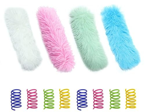 Bandes En Peluche À La Menthe 4 Pièces, Plumes 8 Pièces, Jouets Interactifs Pour Chats, Jouets À L'Herbe À Chat, Adaptés Aux Jouets Interactifs D'Intérieur, Fournitures Pour Animaux De Compagnie