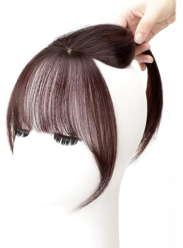 RT 1pc Clip in Bangs Echthaar Front Fringe Air Bangs Haarverlängerungen Pony Haare für Frauen,haarteile für dünnes haar,pony haarteil,clip in bangs
