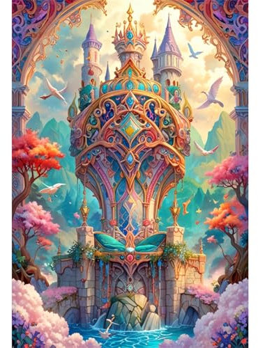 TWYYDP Jigsaw Puzzle 1000 Pieces for Adults Throne Cartoon Wooden Puzzles Stress-Relieving Games