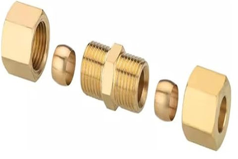 Raccords cannelés en laiton, diamètre extérieur 4, 6, 8, 10, 12, 15-42 mm, 3/16, 1/4, 5/16, 3/8, 1/2, raccord de compression for tuyaux, raccord de tuyau en laiton, for la maison et le jardin(8mm