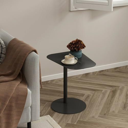 Dmora - Tavolino da Salotto Ciliegia, Tavolo Basso da caffè, Portariviste per Divano, Ripiano da Soggiorno, 50x38 h50 cm, Ardesia