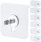 Uniclife 20 Pcs Self Adhesive Picture Hooks, 12 kg Load Heavy Duty Picture Hangers Without Nails, 16 mm Adhesive Wall Hooks for Hanging, Transparent Waterproof Sticky Hook for Bathroom Kitchen