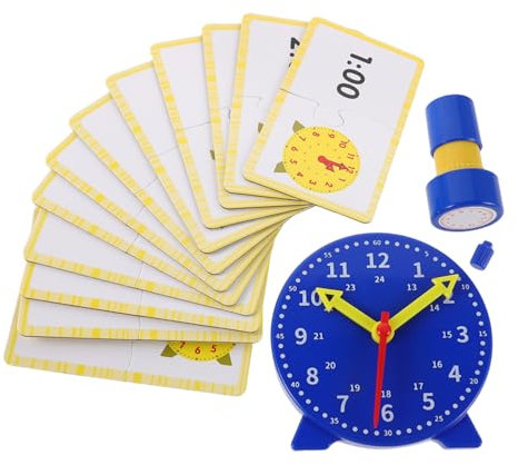 ibasenice 1 Satz Lehruhr Für Mathe Uhr Stempeluhr Für Stempel Für Studenten Stempelspielzeug Für Kinderuhren Uhrenstempel- Lehrenuhr Unterrichtsuhr Für Plastik