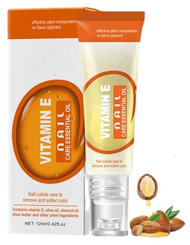 Vitamins C Nagel- & Nagelhautöl mit Roller, feuchtigkeitsspendend, Nagelstärker-Serum, Nagelöl für Wachstum & Kraft, Reparatur für beschädigte Nägel & Nagelhautweicher, verhindert Trockenheit