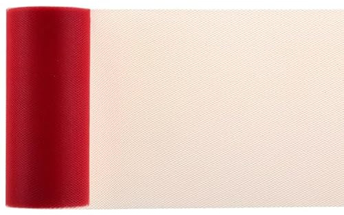 Rouleau de tulle 10cm x 20m (rouge)