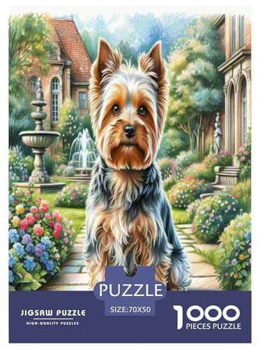 Yorkshire Terrier 1000 Pieces Premium Jigsaw Age 14+ for Adults Cool Collage Effect, Home Decoration, Educational, Challenging 70x50cm/1000pcs